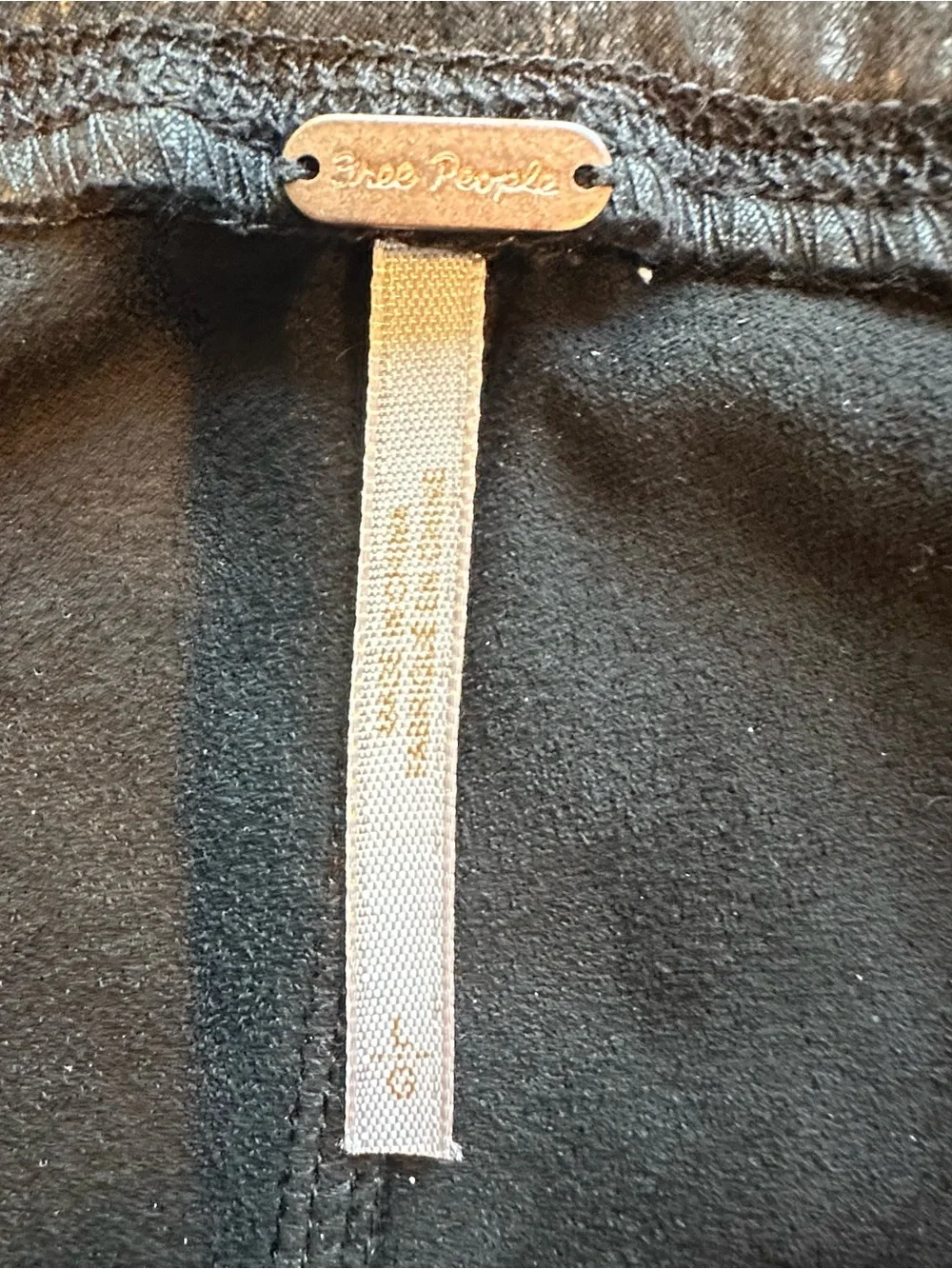 EUC FREE PEOPLE MIDNIGHT VEGAN SUEDE SKINNY BLACK—Large